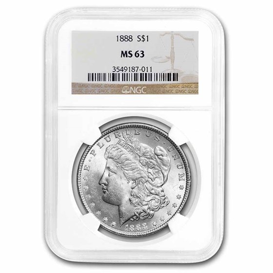 1888 Morgan Dollar MS-63 NGC 1888 Morgan Dollar MS-63 NGC
